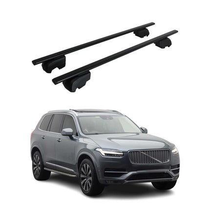 Dachträger Gepäckträger für Volvo XC90 2015-2023 Grundträger ABE Schwarz 2x