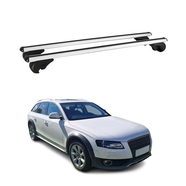 Dachträger Grundtäger für Audi A4 B8 Avant 2008-2012 Pre-FL 75kg Alu Silber 2x