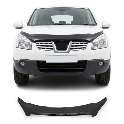 Motorhaube Deflektor Insekten für Nissan Qashqai J10 2006-2010 Pre FL Schwarz