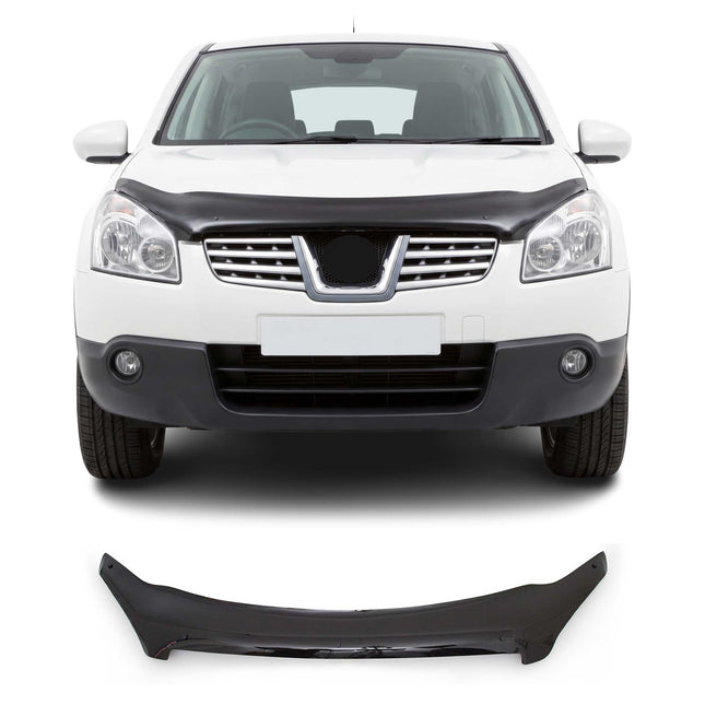 Motorhaube Deflektor Insekten für Nissan Qashqai J10 2006-2010 Pre FL Schwarz