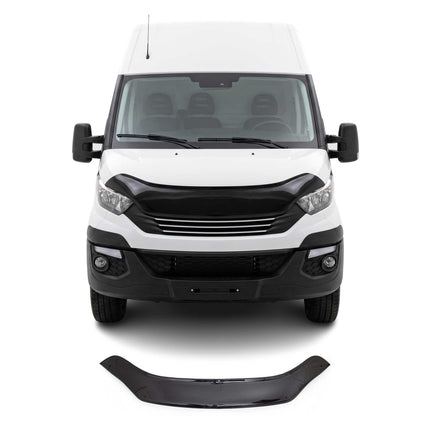 Motorhaube Deflektor Steinschlagschutz für Iveco Daily 2014-2023 Auto Schwarz 1x