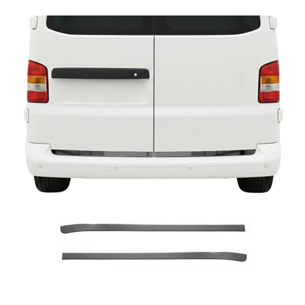 Kofferraumleiste Heckleiste für VW T5 2003-2015 Doppelheck Edelstahl Dunkel 2tlg
