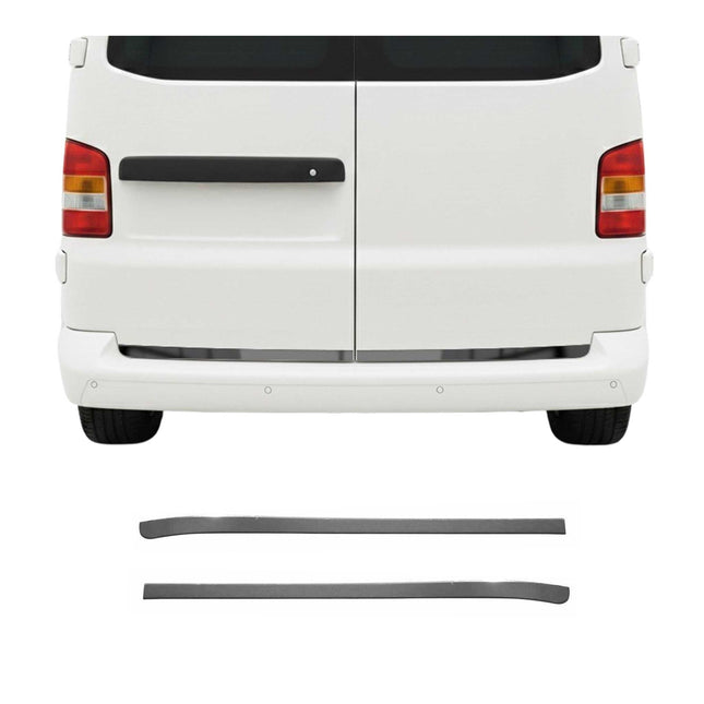 Kofferraumleiste Heckleiste für VW T5 2003-2015 Doppelheck Edelstahl Dunkel 2tlg