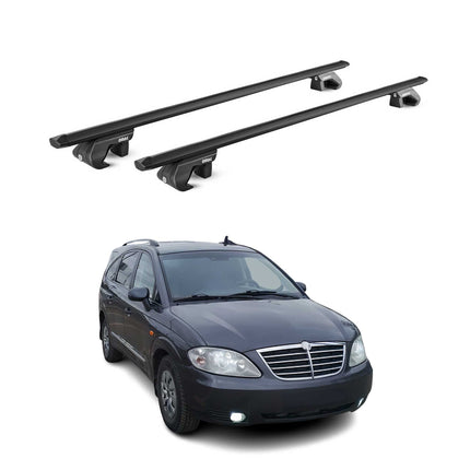 Dachträger Grundtäger für Ssangyong Rodius 2004-2013 5 tür 90kg Alu Schwarz ABE