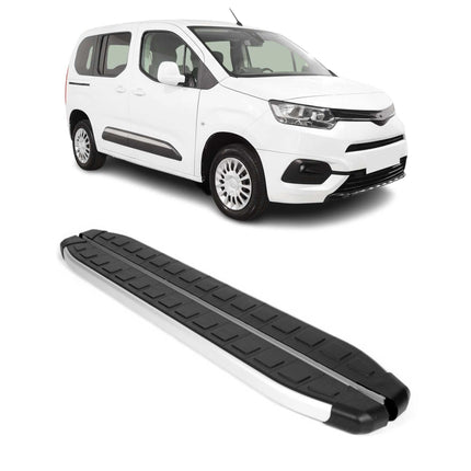 Seitenbretter Trittbretter für Toyota ProaceCity 2019-26 Kombi L1 Kurzer Schwarz