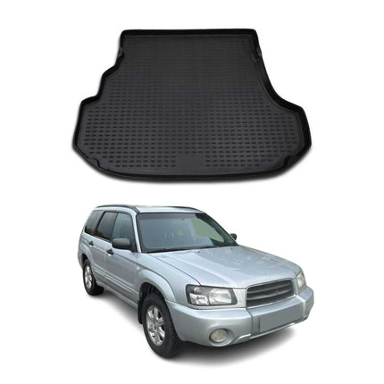 Kofferraummatte Kofferraumwanne für Subaru Forester II 2002-2008 TPE Schwarz