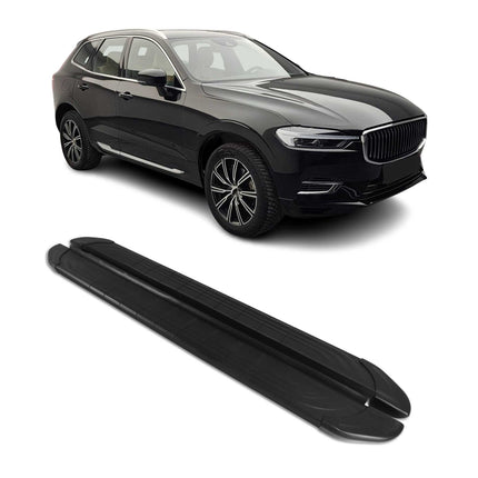 Trittbretter Seitenschweller für Volvo XC60 2018-2026 Aluminium Schwarz 2tlg