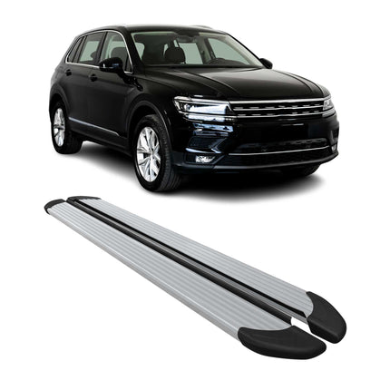 Alu Seitenschweller Trittbretter Schweller für VW Tiguan mk2 2016-2024 Silber