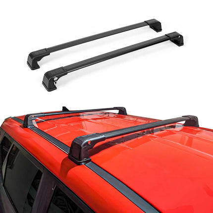 Alu Dachträger Gepäkträger Grundträger für Ford Courier 2014-2024 Schwarz 2x