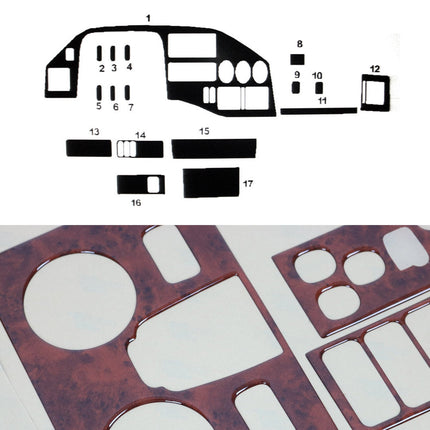 Innenraum Dekor Cockpit für Mercedes Sprinter W901 902 903 Wurzelholz Optik 24x