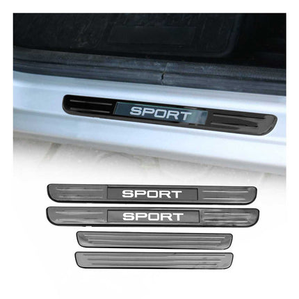 Einstiegsleisten Türschweller Sport für Dacia Logan 2005-2022 Chrom Dunkel 4x