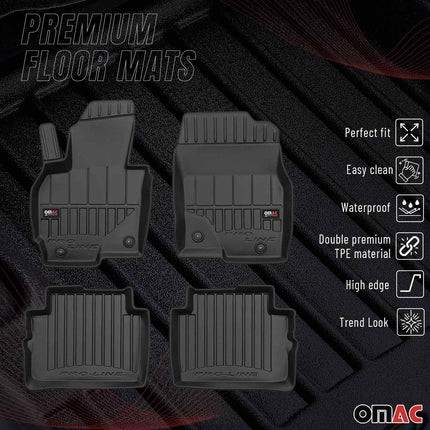 OMAC Gummi Fußmatten für Mazda CX-5 2012-2017 Premium TPE Automatten Schwarz 4x