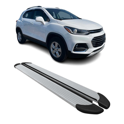 Seitenschweller Trittbretter Schweller für Chevrolet Trax 2012-2024 Alu Grau