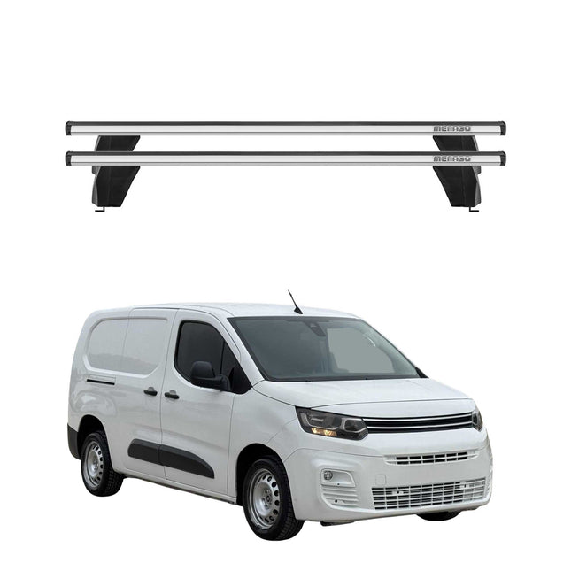 Menabo Dachträger Grundtäger für Citroen Berlingo 2018-2026 75kg Alu Silber 2x