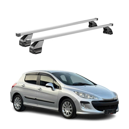 Menabo Dachträger Grundtäger für Peugeot 308 2007-2013 75kg Stahl Silber 2 tlg