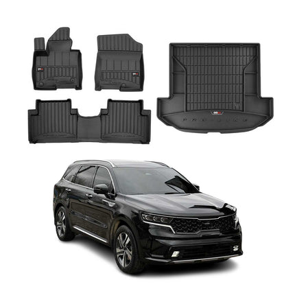 OMAC Fußmatten & Kofferraumwanne Set für Kia Sorento Hybrid 2021-2026 Gummi 4tlg