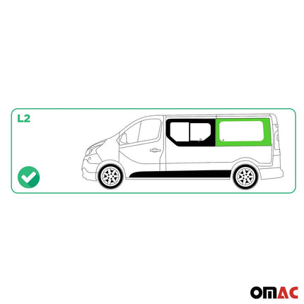 Seitenfenster Auto Fenster für Nissan Primastar 2001-2014 Schwarz Links L2