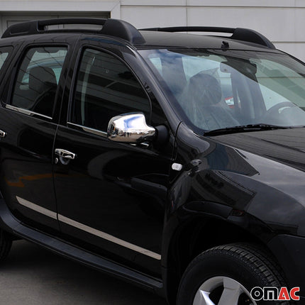 Spiegelkappen Spiegelabdeckung für Dacia Logan MCV 2006-2013 Edelstahl Chrom