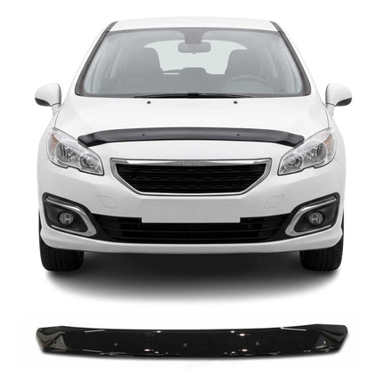 Motorhaube Deflektor Insekten Steinschlagschutz für Peugeot 408 2010-2014 Dunkel