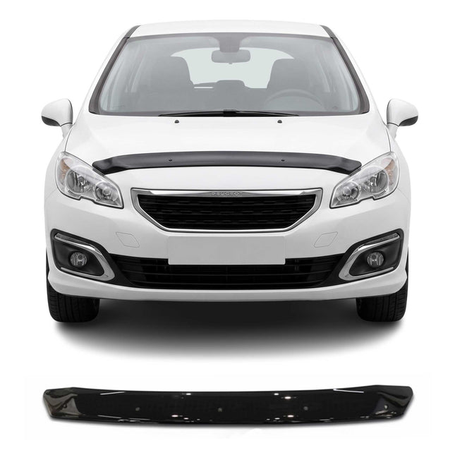 Motorhaube Deflektor Insekten Steinschlagschutz für Peugeot 408 2010-2014 Dunkel