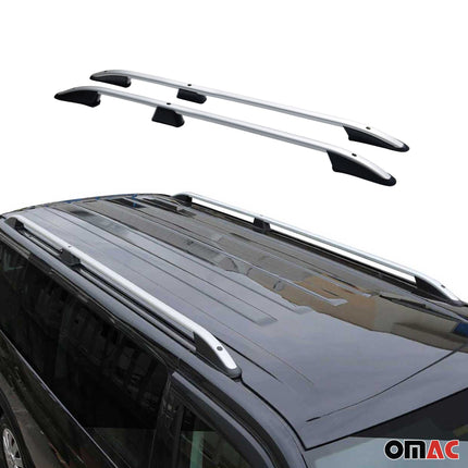 Dachreling Dachgepäckträger für Peugeot 3008 2013-2016 Aluminium Silber 2x