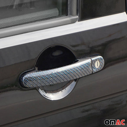 Türgriff Blende Carbon für VW Caddy 2015-2020 4Tür Kohlefaser Blau 8tlg