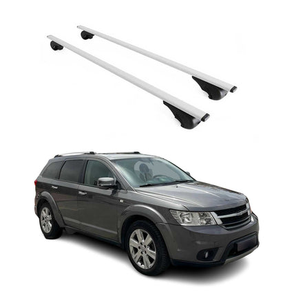 Dachträger Grundtäger für Fiat Freemont 2011-2016 75kg Metall Silber 2 tlg