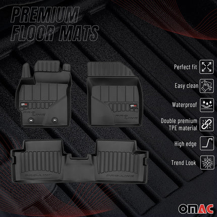 OMAC Gummi Fußmatten für Toyota Auris 2006-2013 Premium TPE Automatten 3tlg