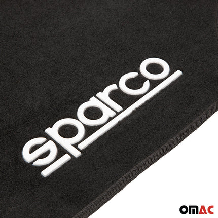 SPARCO Fußmatten Automatten Universal Schwarz Linie Teppich Alwettermatten 4x