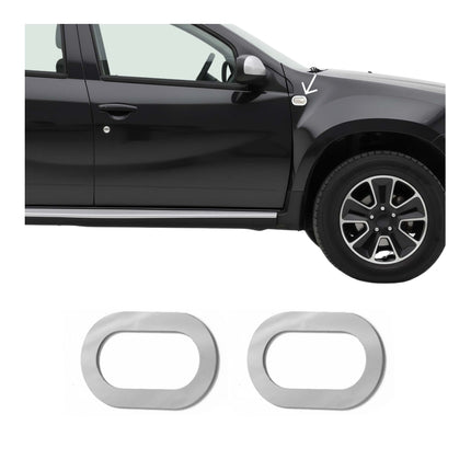 Blinkerrahmen Signalblende Blinker für Dacia Lodgy 2013-2024 Edelstahl Chrom 2x