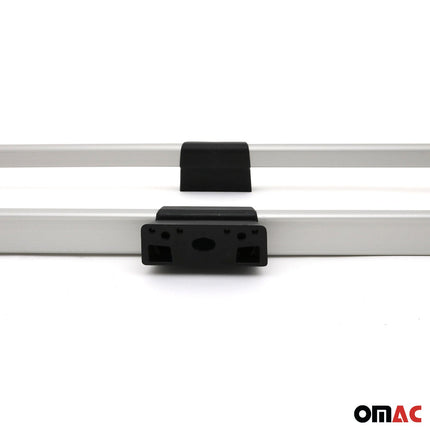 Dachreling + Dachträger SET für VW Caddy 2003-2015 L2 Langer Alu Silber 4tlg