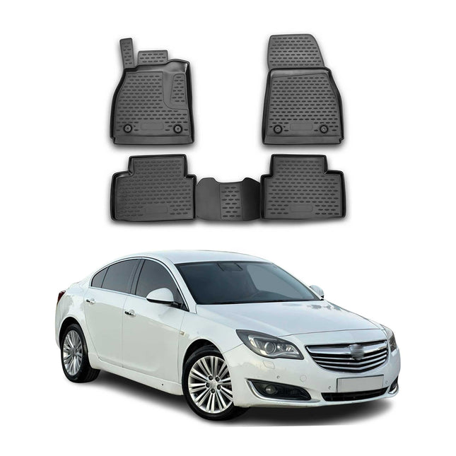 OMAC Gummimatten Fußmatten für Opel Insignia 2008-2017 TPE Automatten Schwarz 4x