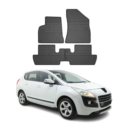 OMAC Gummi Fußmatten für Peugeot 3008 2009-2016 Automatten Gummi Schwarz 4tlg
