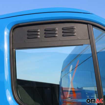 Lüftungsgitter Be & Entlüftung für Fiat Ducato 2006-2026 Aluminium Schwarz 2tlg