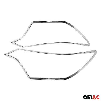 Scheinwerfer Leisten Scheinwerferblende für Toyota RAV4 2015-2018 Chrom ABS 2tlg