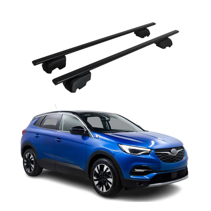 Dachträger Grundtäger für Opel Vauxhall Grandland X 2017-2024 75kg Schwarz 2x