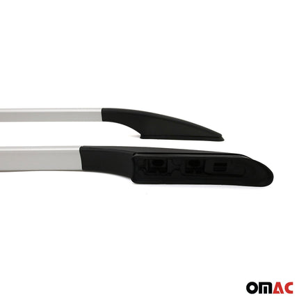 Dachreling Dachgepäckträger für VW Caddy 2015-2020 L2 Langer Alu Grau