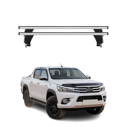 Menabo Dachträger Grundtäger für Toyota Hilux 2011-2015 50kg Alu Silber 2 tlg