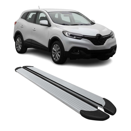 Trittbretter Seitenschweller für Renault Kadjar 2015-2022 Aluminium Silber 2tlg