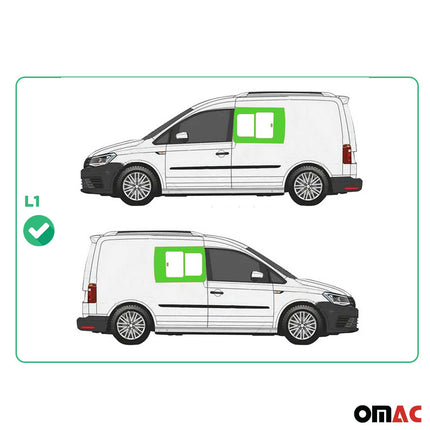 Seitenfenster Schiebefenster VW Caddy 2003-2020 Autoglas Rechts Links 2x Set L1
