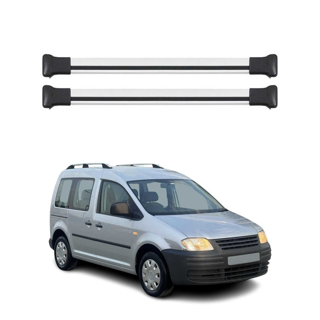 Dachträger Grundtäger für VW Caddy 2004-2020 75kg Aluminium Silber 2 tlg