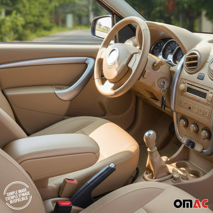 Mittelarmlehne Armlehne Mittelkonsole für Ford Fiesta 6 2008-2017 PU-Leder Beige