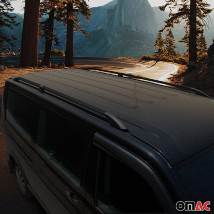 Dachreling Dachgepäckträger für Fiat Scudo 2007-2016 L2 Mitte RS Alu Schwarz