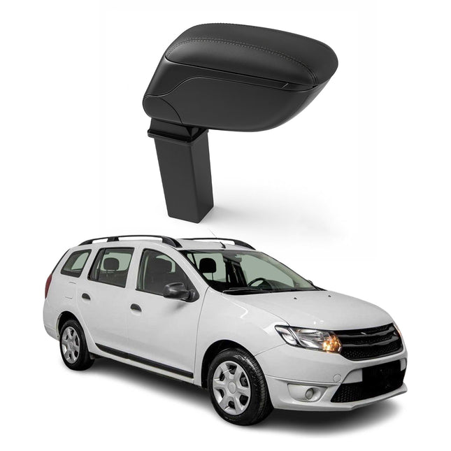 Mittelarmlehne Armlehne für Dacia Logan MCV 2017-2020 PU-Leder Metall Schwarz