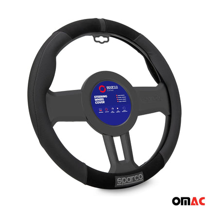 SPARCO Lenkradbezüge Lenkradschoner Lenkradschutz Schwarz Gummi Suede