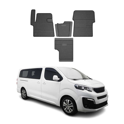 OMAC Gummi Fußmatten für Peugeot Traveller 2016-2026 Automatten Gummi Schwarz 4x