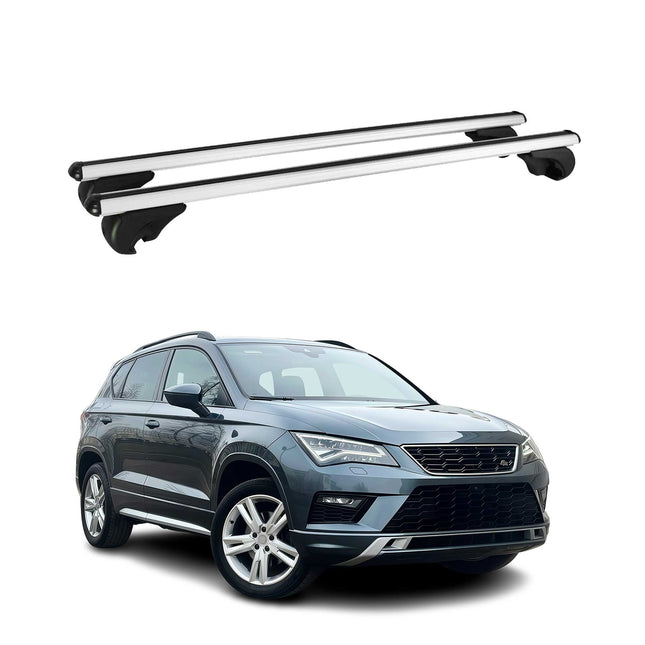 Dachträger Grundtäger für Seat Ateca 2016-2026 75kg Aluminium Silber 2 tlg