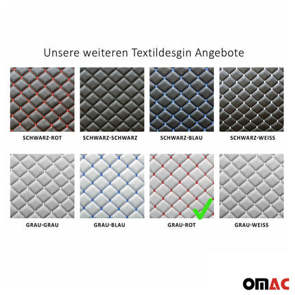 Kunstleder Sitzbezug Sitzbezüge Grau Leder für VW T5 T6 T6.1 Multivan Caravelle