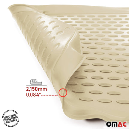 OMAC Gummimatten Fußmatten für Audi A4 B8 Limo Avant Allroad 2009-2016 Beige 4x
