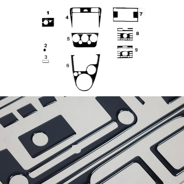 Innenraum Dekor Cockpit für Ford Fusion 2005-2012 Piano Schwarz Optik 9tlg
